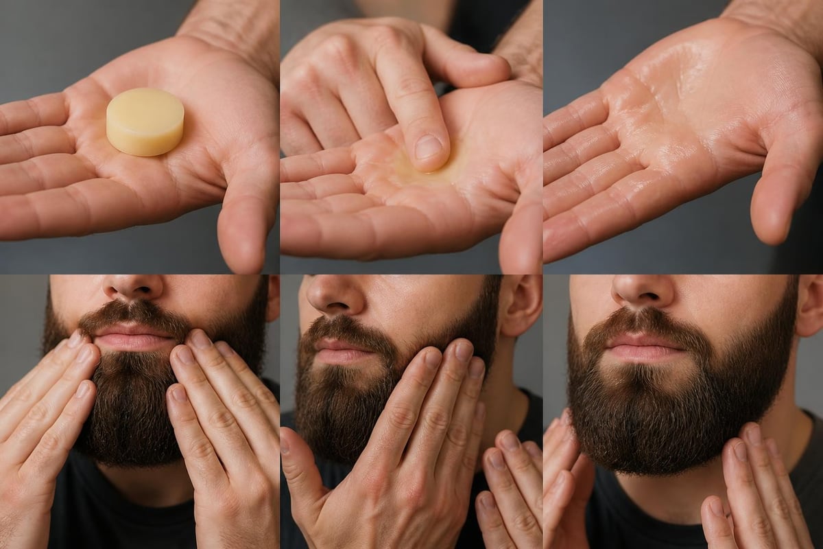 Beard wax application process