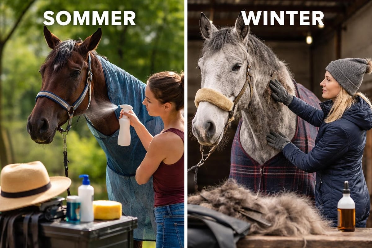 Saisonale Pferdepflege