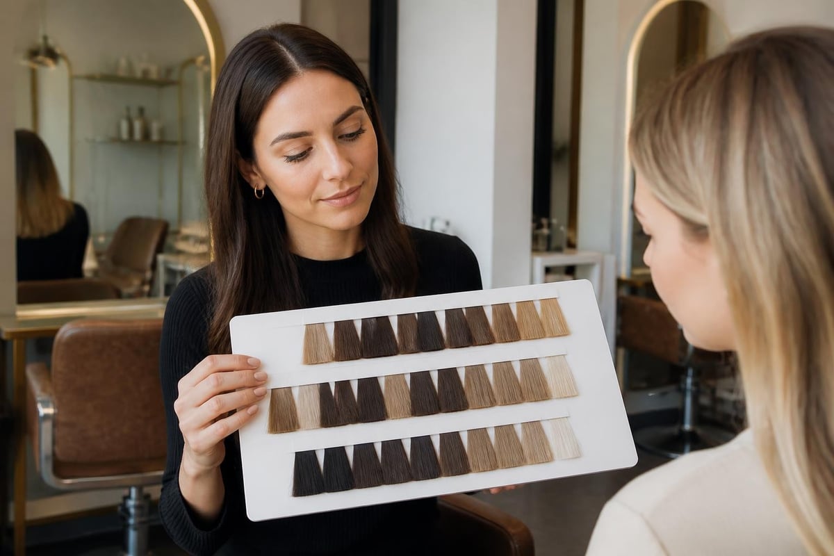 Eyebrow tint color matching process