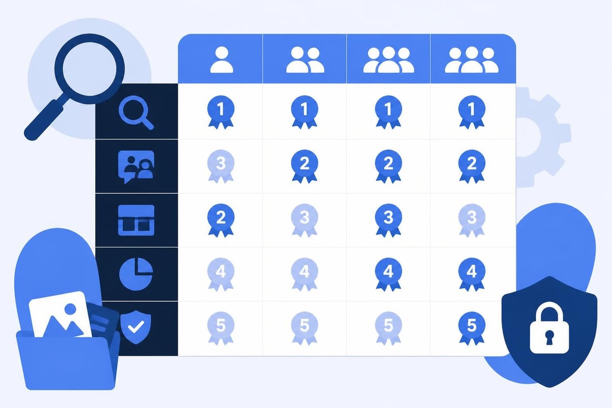 Feature comparison matrix