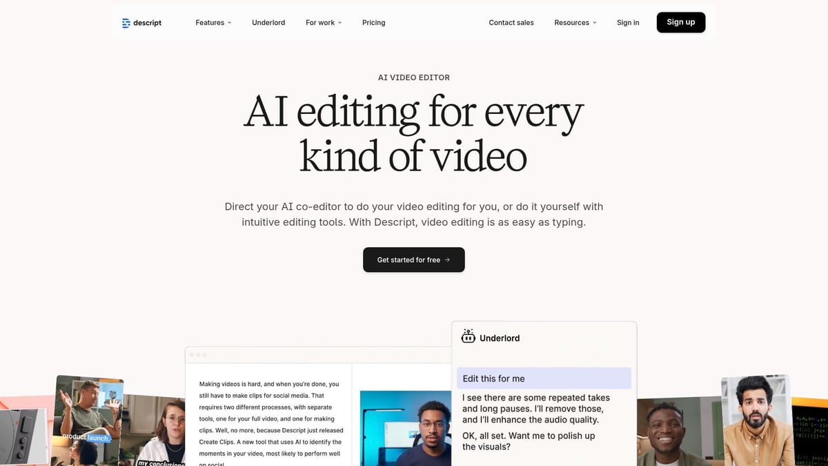 7 Essential AI to Make Video Tools for 2026 Creators - Descript