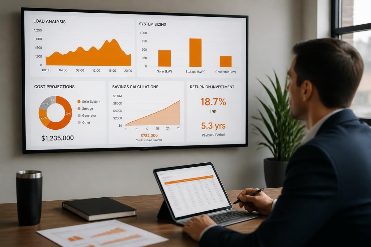 Solar financial analysis workflow