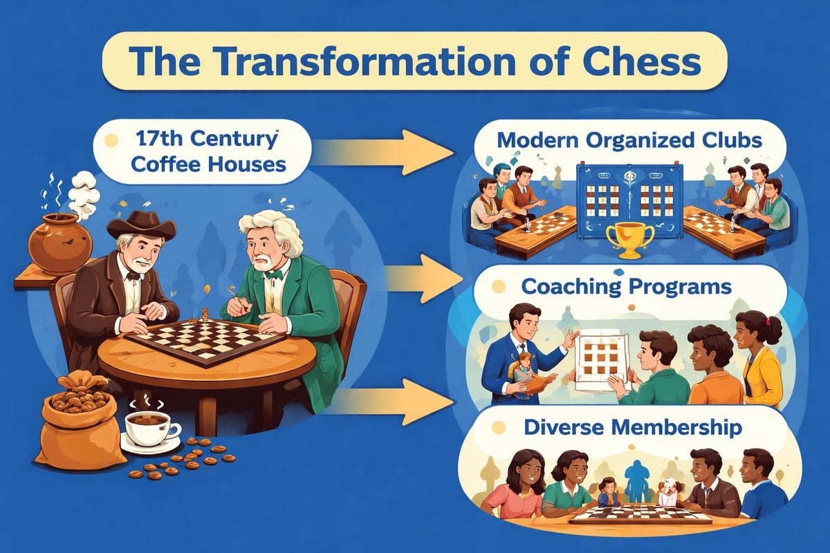 Evolution of chess clubs in London