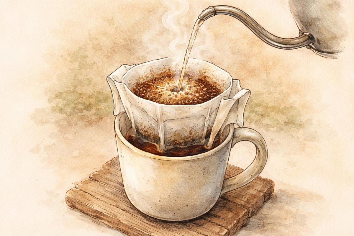Pour-over coffee ritual
