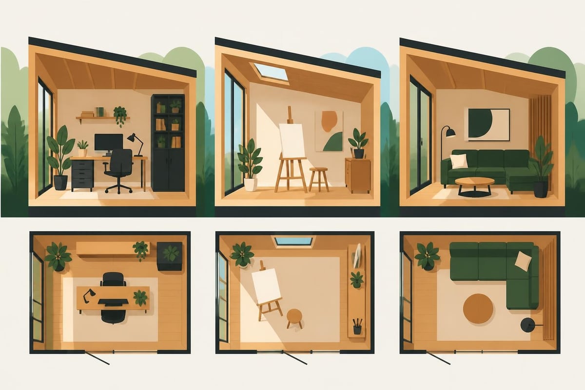 Garden room interior layouts