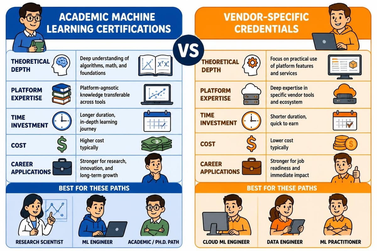Academic vs vendor certification comparison