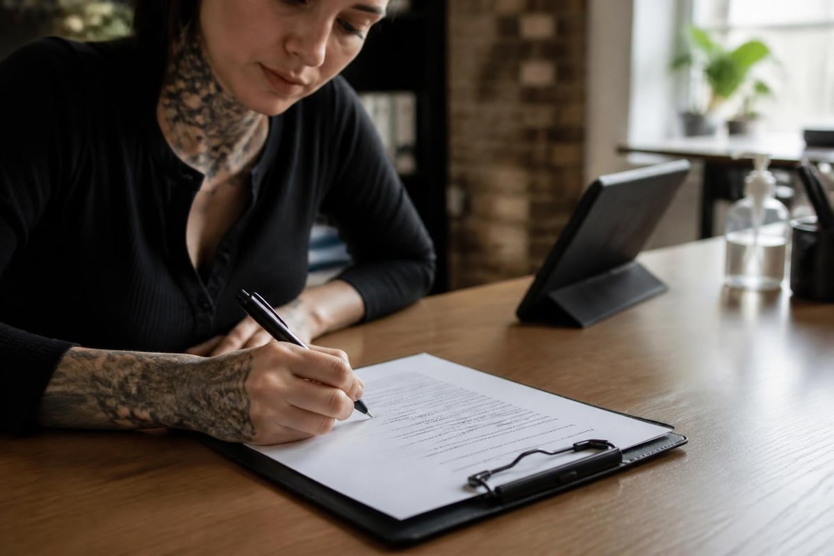 Tattoo consent form legal compliance requirements