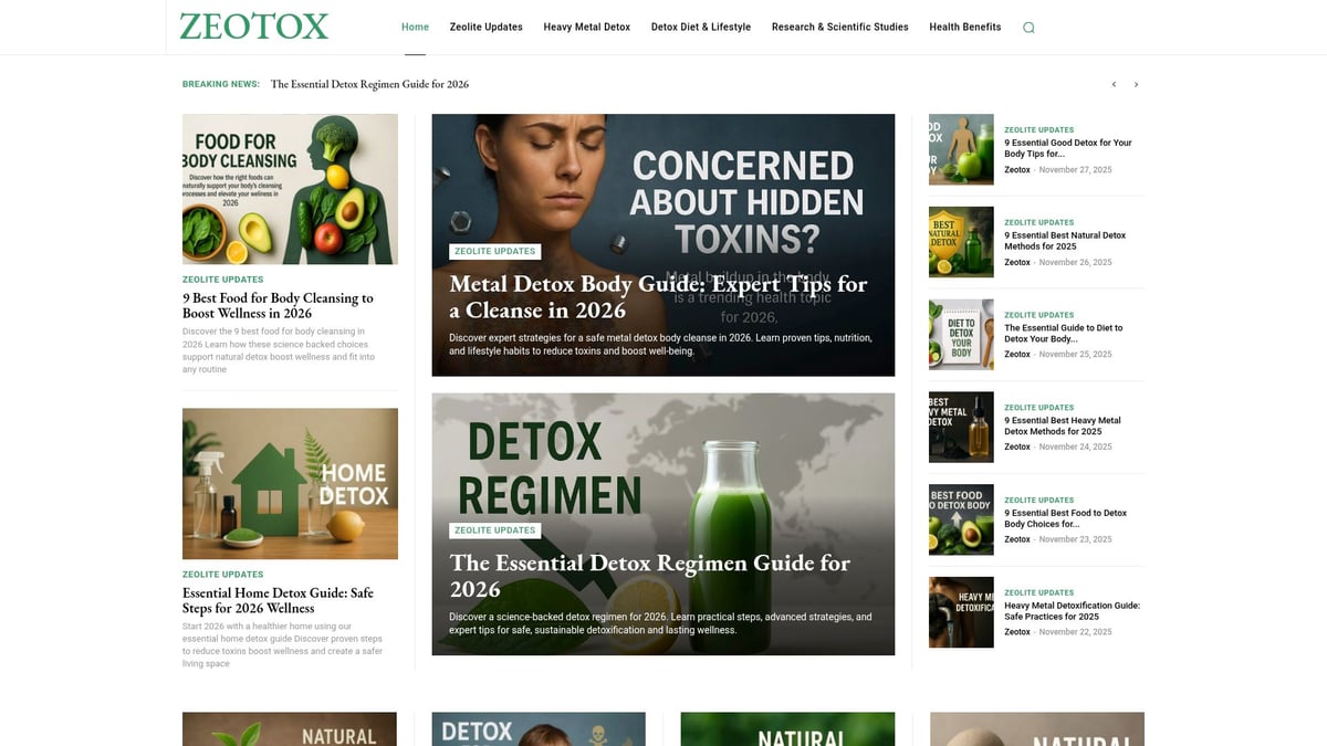 Heavy Metal Detox Diet Guide: Safe Cleansing in 2026 - Zeotox: Science-Backed Zeolite Detox Solutions for Heavy Metal Cleansing