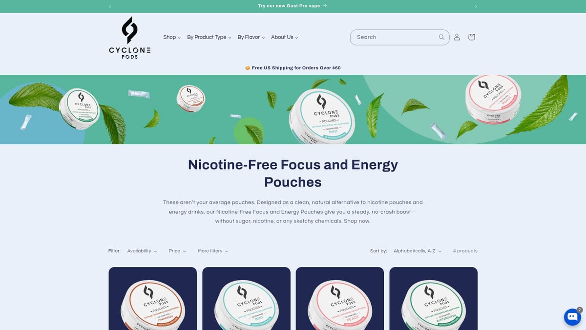 Top 7 Best Caffeine Pouches to Try in 2025 - Cyclone Pods Focus & Energy Pouches