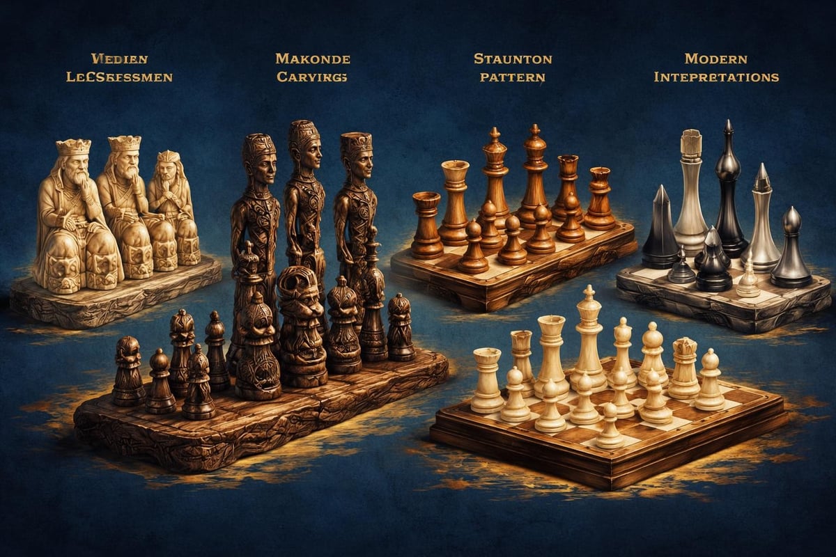 Evolution of chess piece designs
