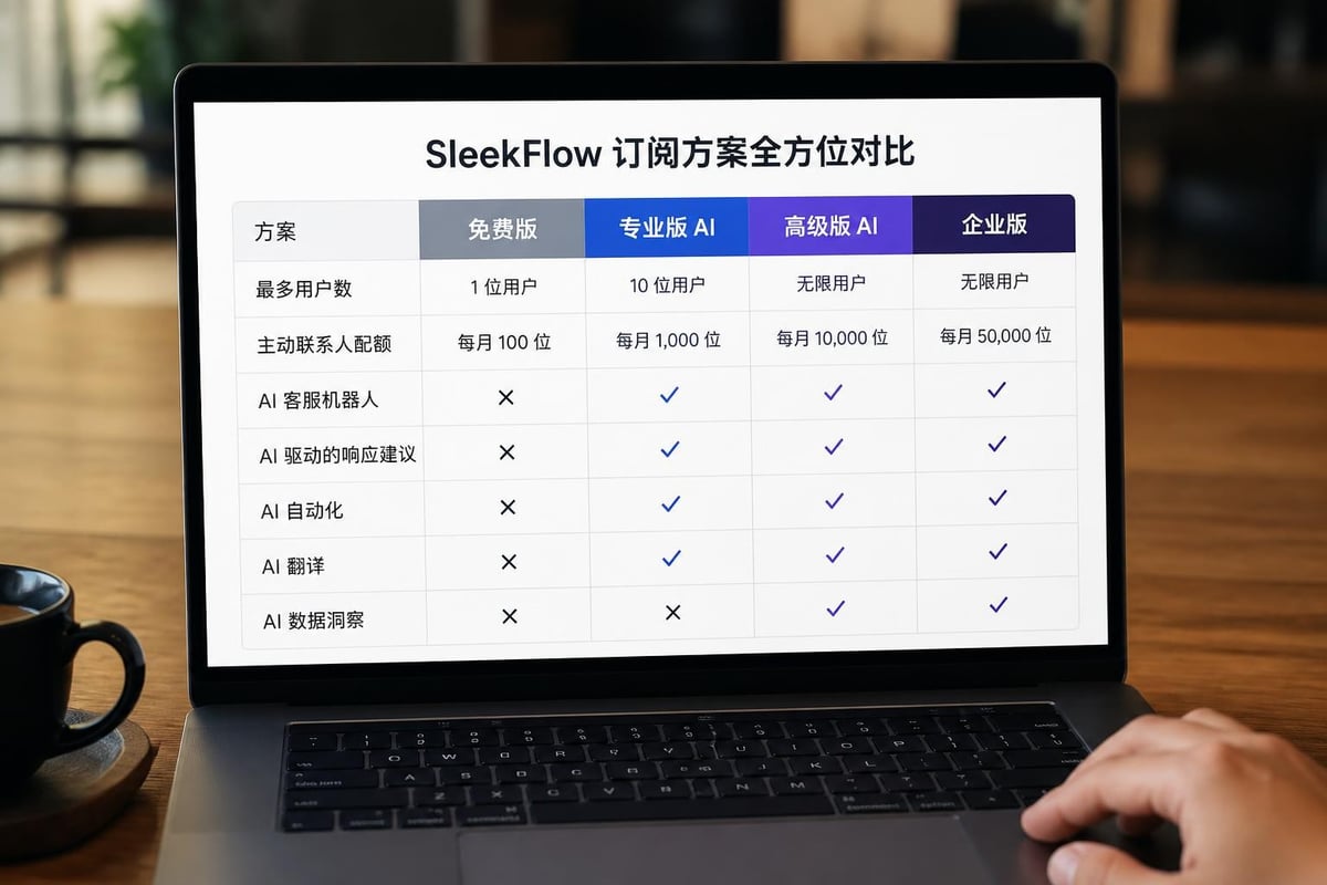 SleekFlow subscription tiers comparison