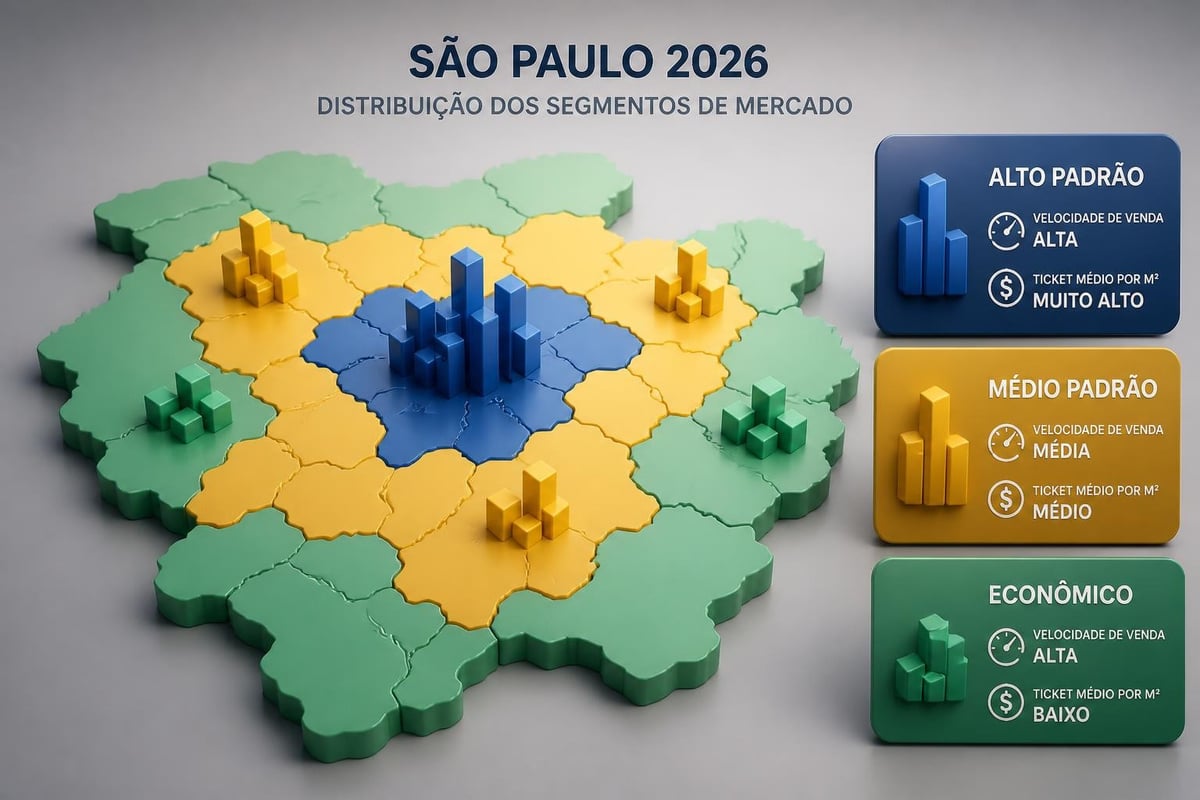 Mapa de valorização por região