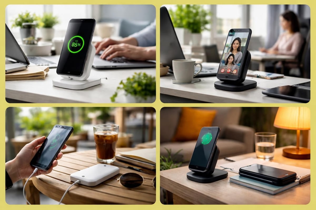 Tech accessories in daily workflow