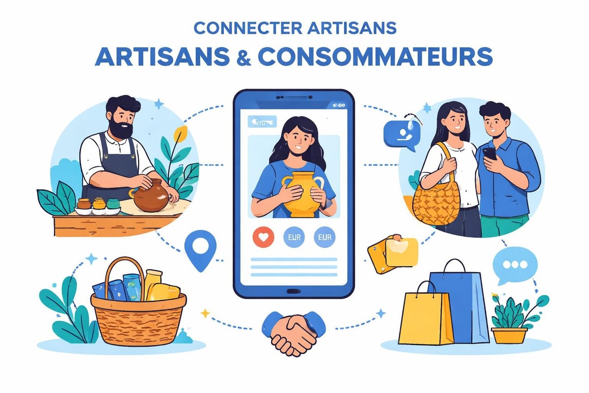 Connection between marketplace artisans and local customers