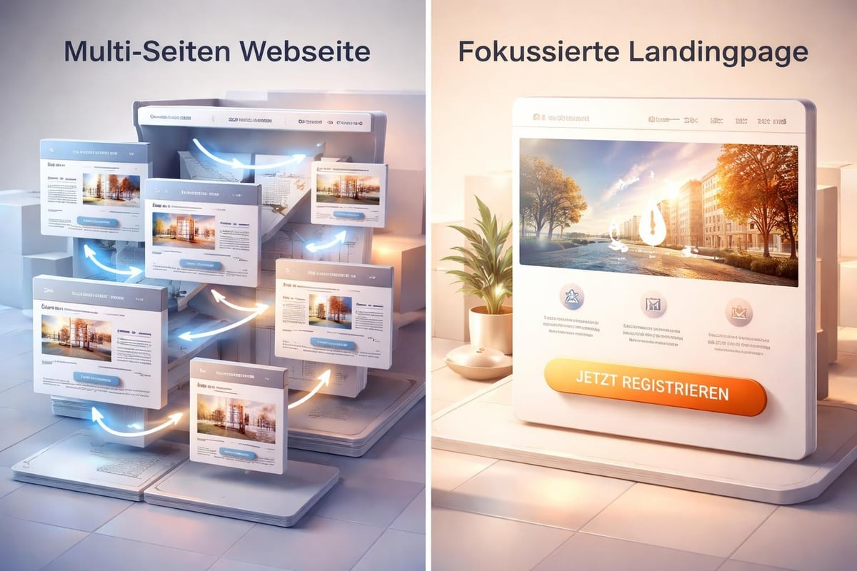Conversion-fokussierte Landingpage-Struktur