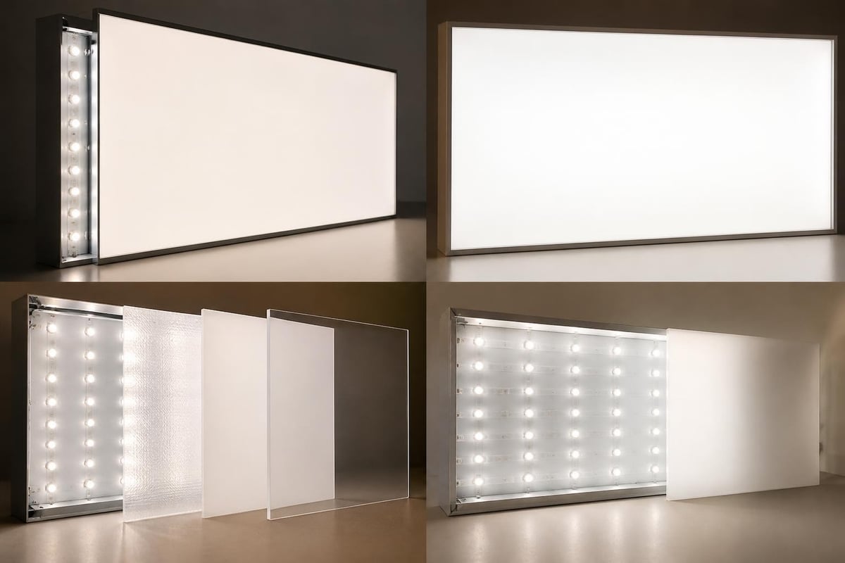 Light box internal components