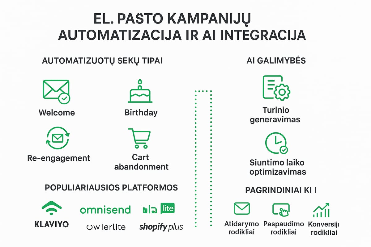 Automatizacija ir AI el. pašto kampanijose