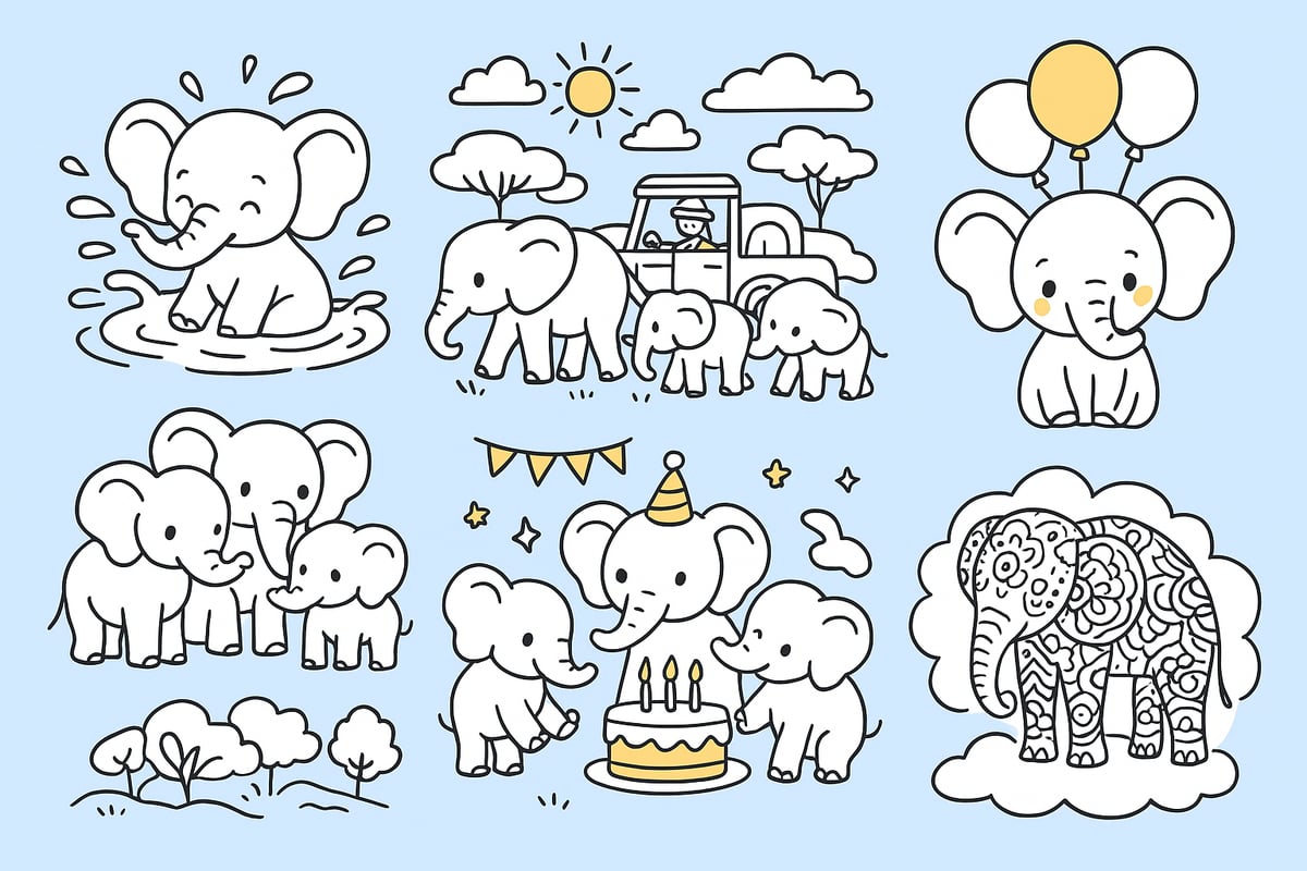 8 Fun Elephant Coloring Page Ideas for Kids in 2026
