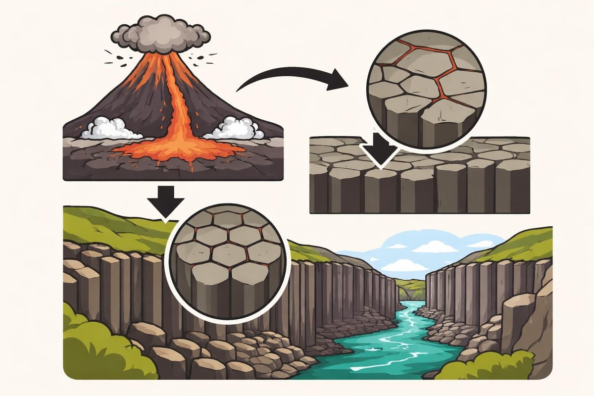 Basalt column formation process