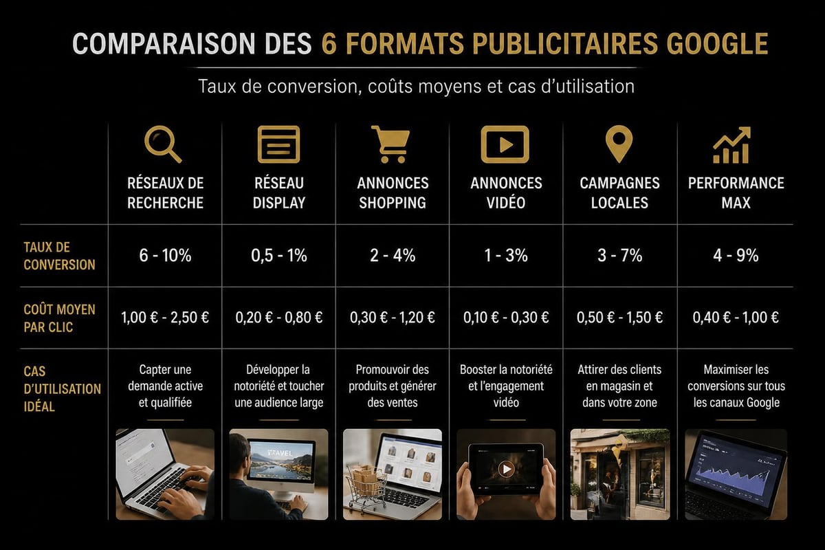 Google ad formats comparison