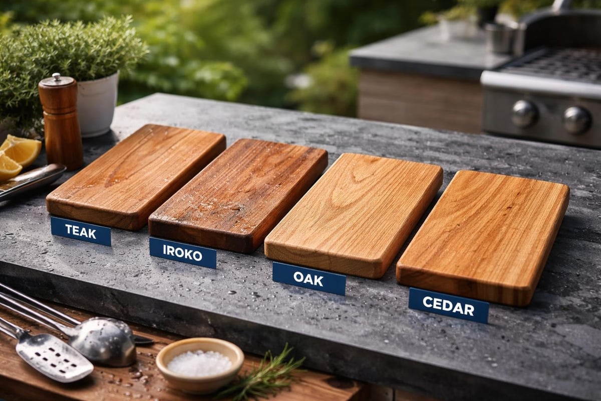 Timber species comparison for outdoor kitchens