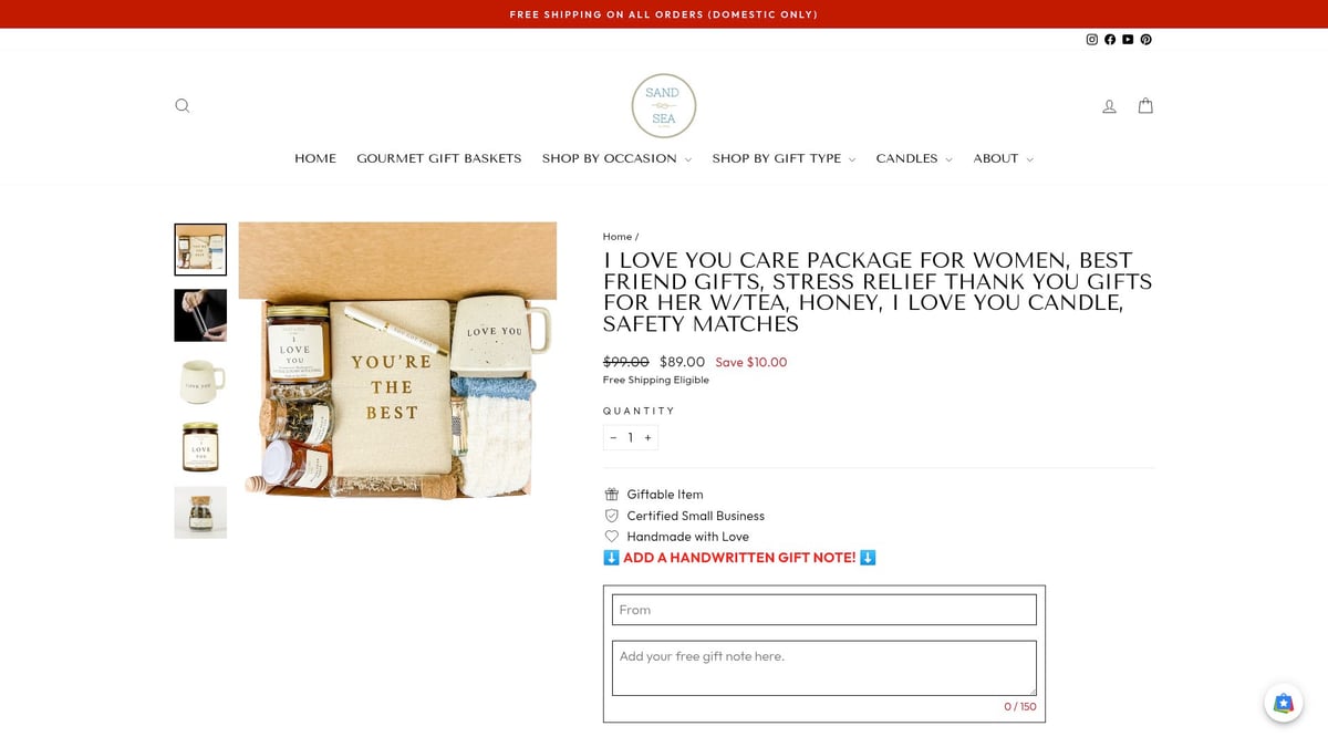 8 Thoughtful Best Friend Care Package Ideas for 2026 - Sand & Sea by Ashley “I Love You” Care Package