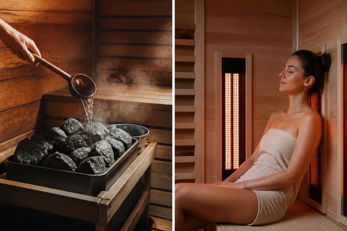 Traditional vs infrared mini sauna heating mechanisms