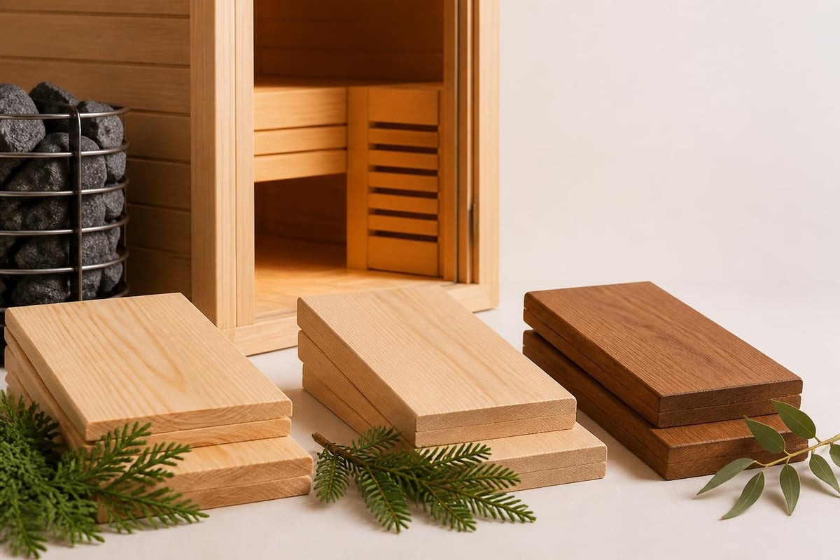 Mini sauna wood types comparison