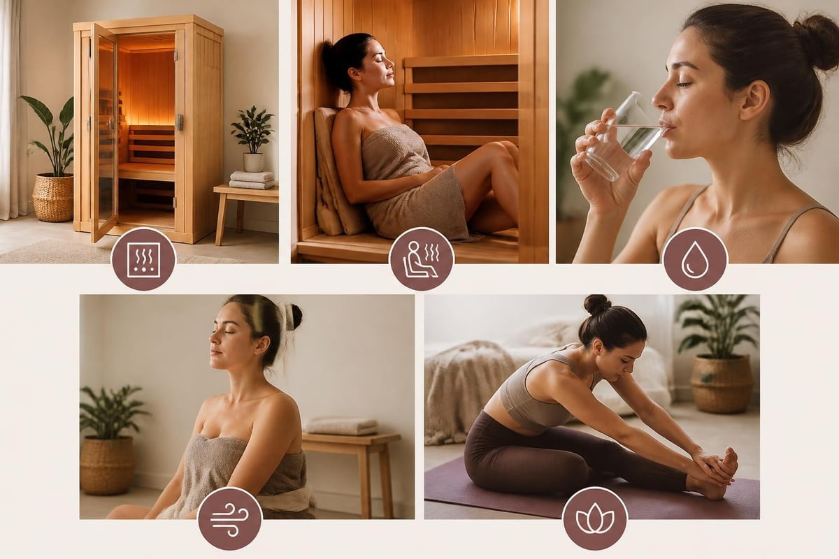 Safe mini sauna session protocol