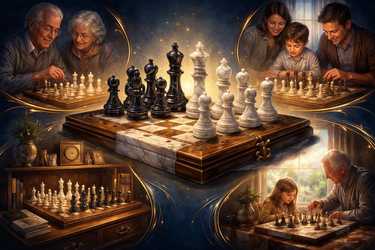 Marble chess as heirloom gift