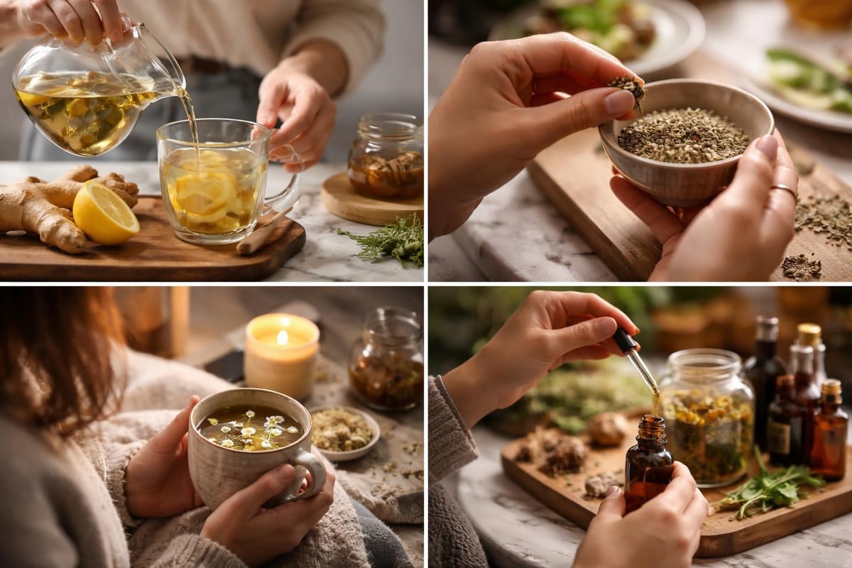 Preparing digestive herbs