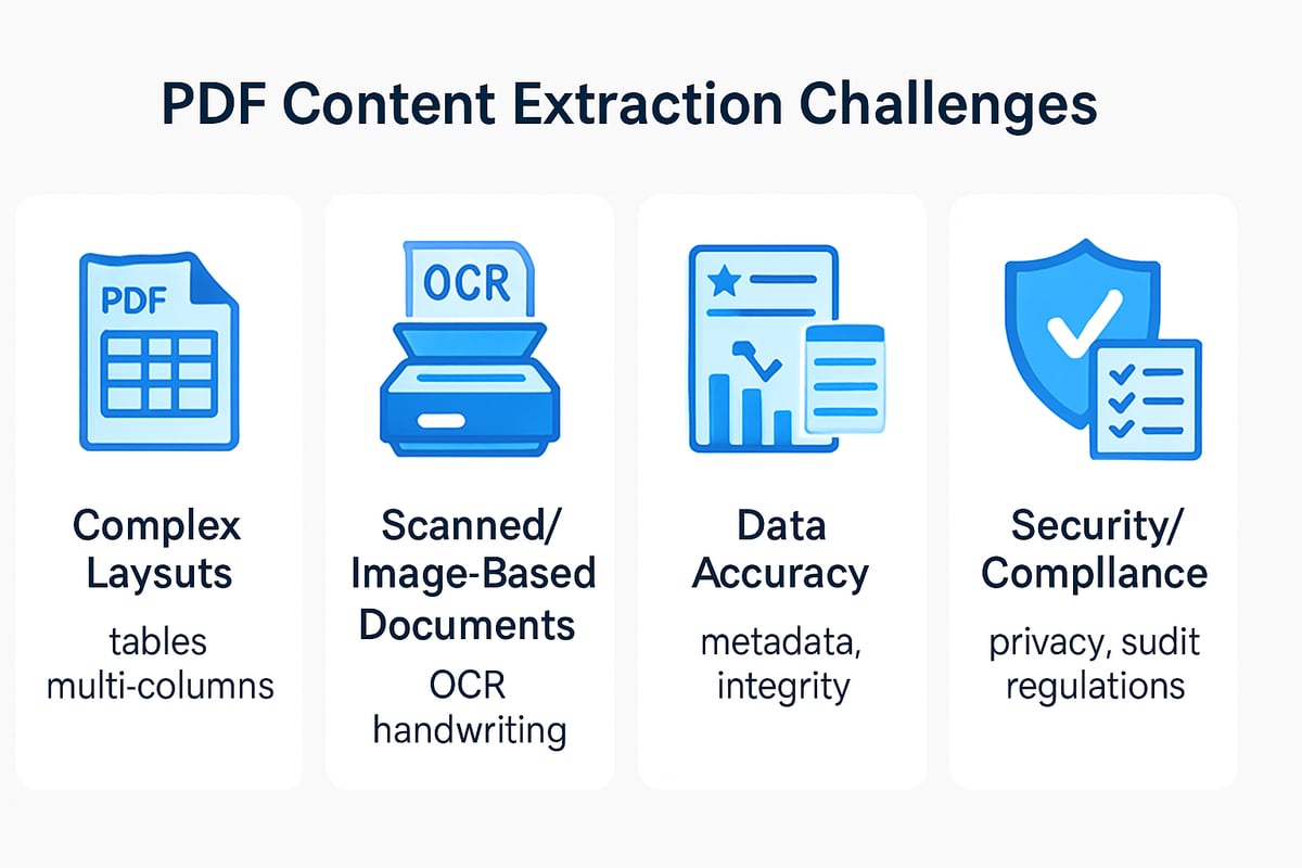Key Challenges in PDF Content Extraction
