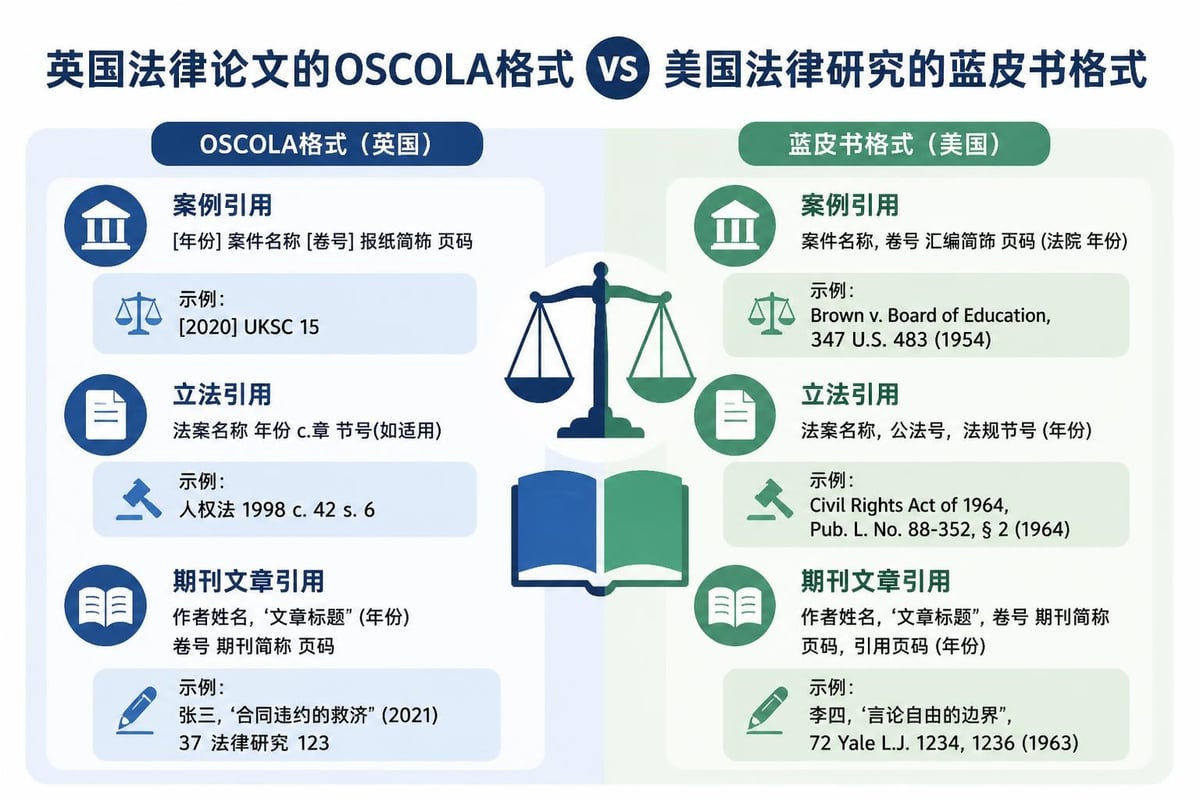 Legal citation standards comparison