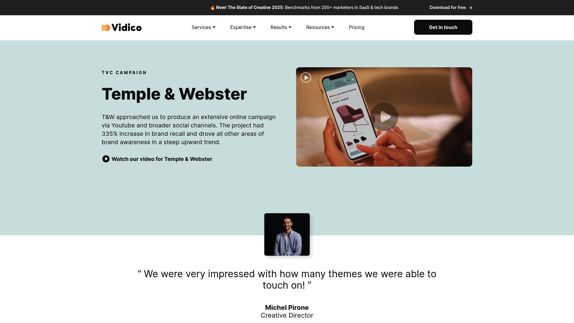 8 Top Ecommerce Ads Examples to Boost Sales in 2025 - Temple & Webster: Brand Recall Campaign