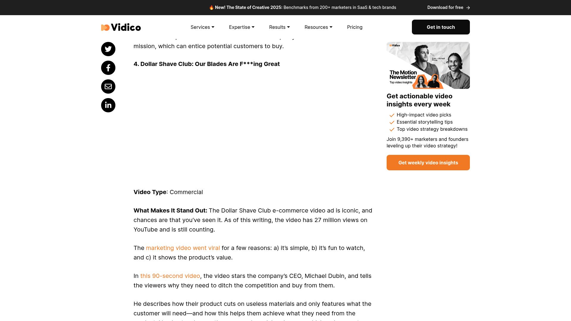 8 Top Ecommerce Ads Examples to Boost Sales in 2025 - Dollar Shave Club: Viral Launch Video