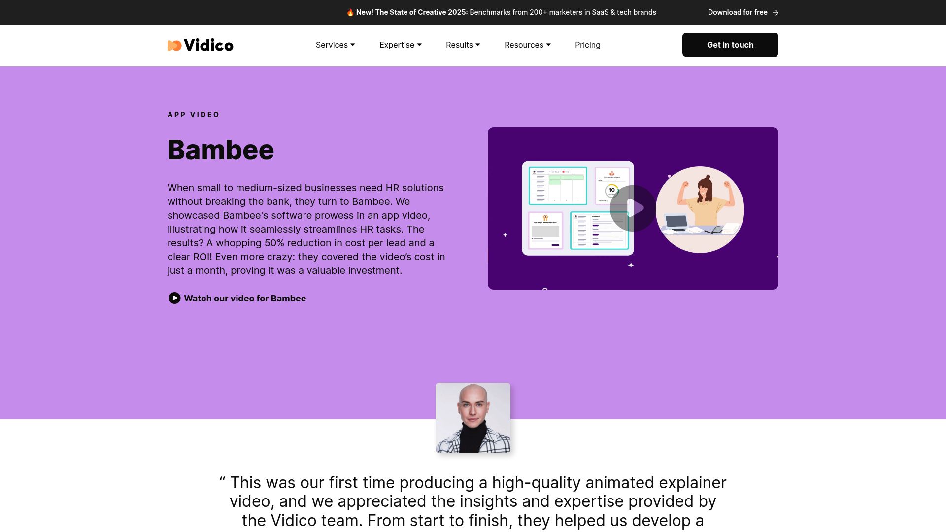 8 Top Ecommerce Ads Examples to Boost Sales in 2025 - Bambee: Product Explainer with Clear Value Proposition