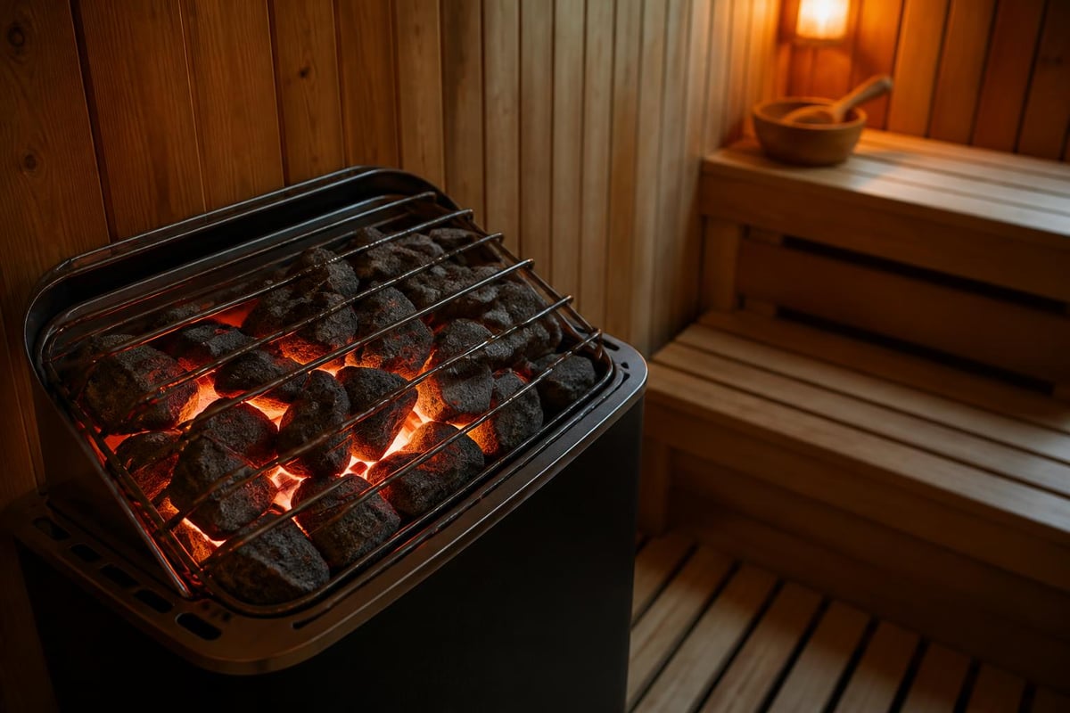 Electric sauna heating components