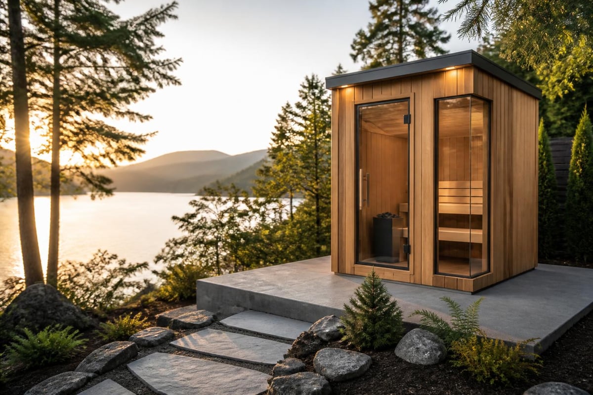 Outdoor sauna placement factors