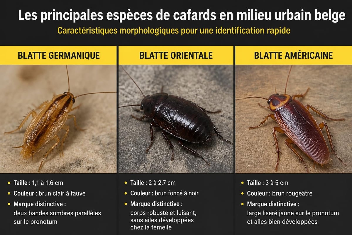 Anatomie et identification des cafards