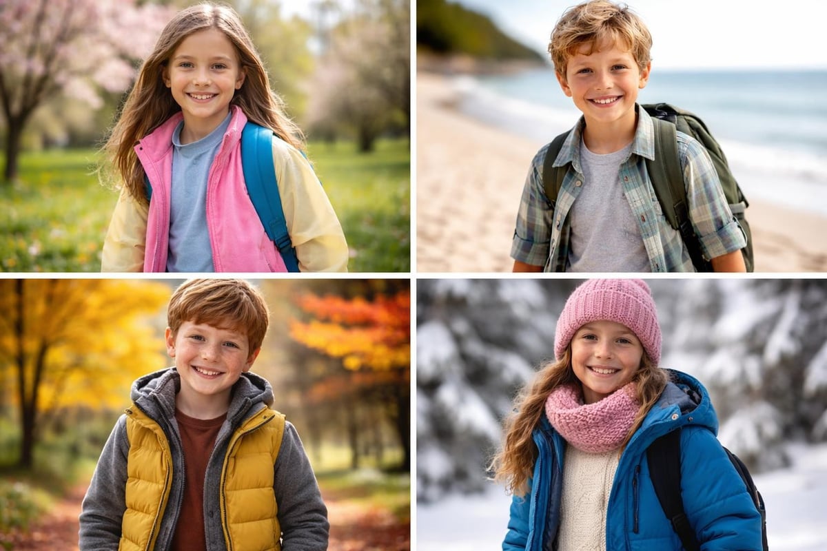 Seasonal youth clothing transitions