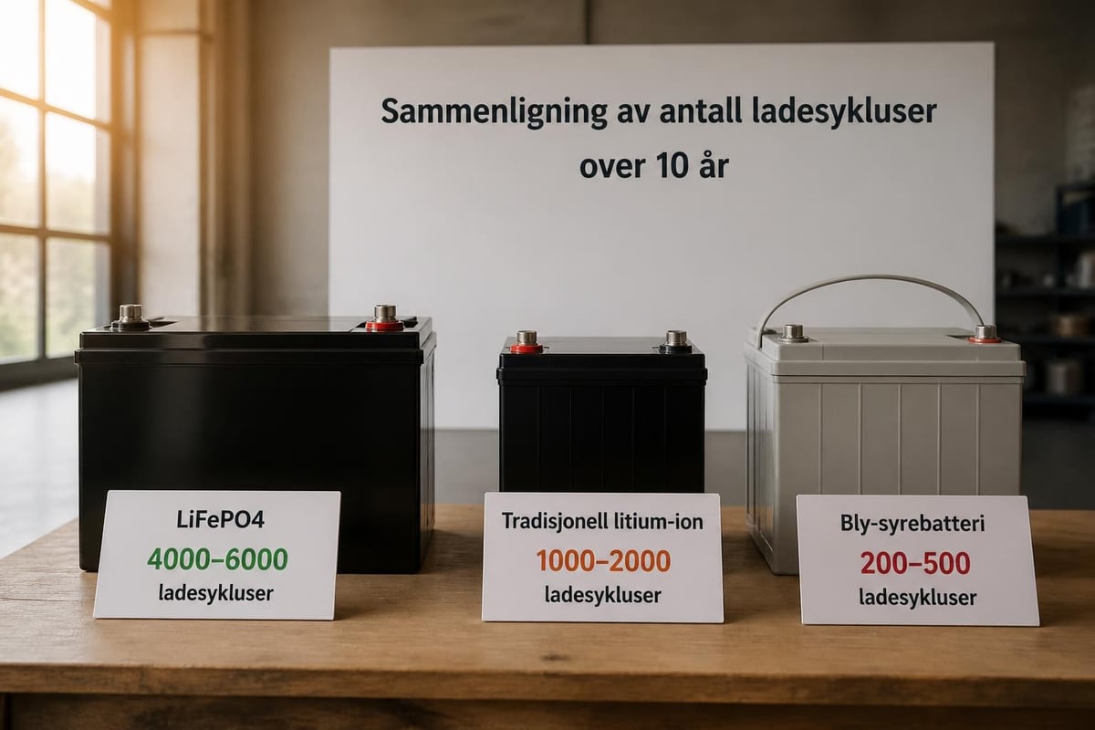 Litiumbatteri levetid sammenligning