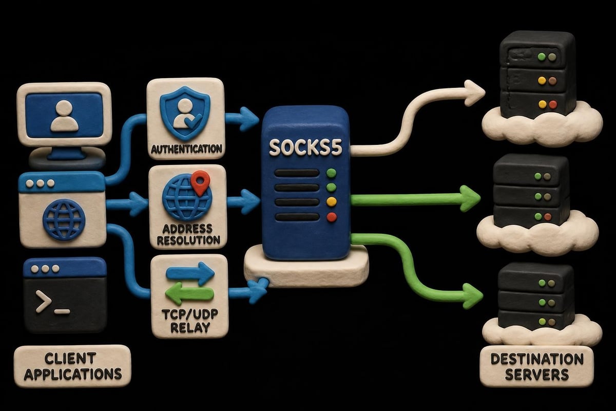 SOCKS5 protocol workflow