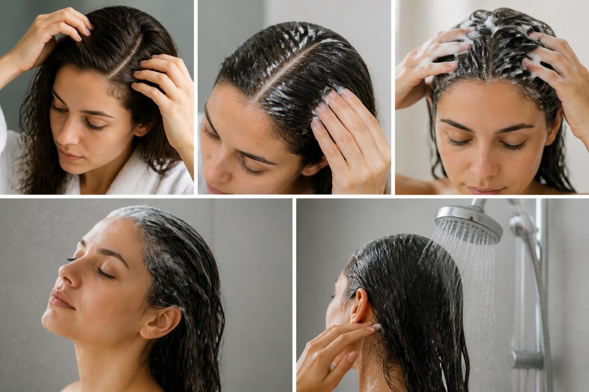 Proper shampooing technique