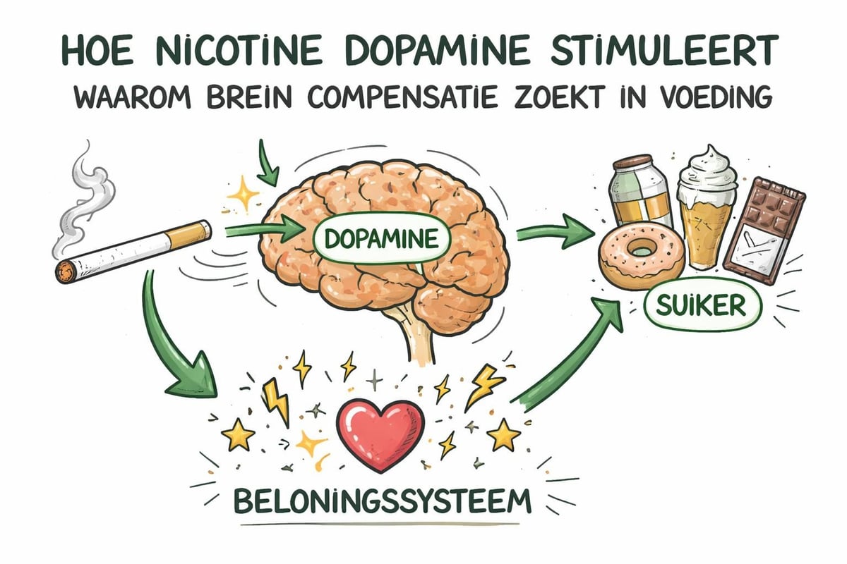 Dopamine mechanisme bij rookstop