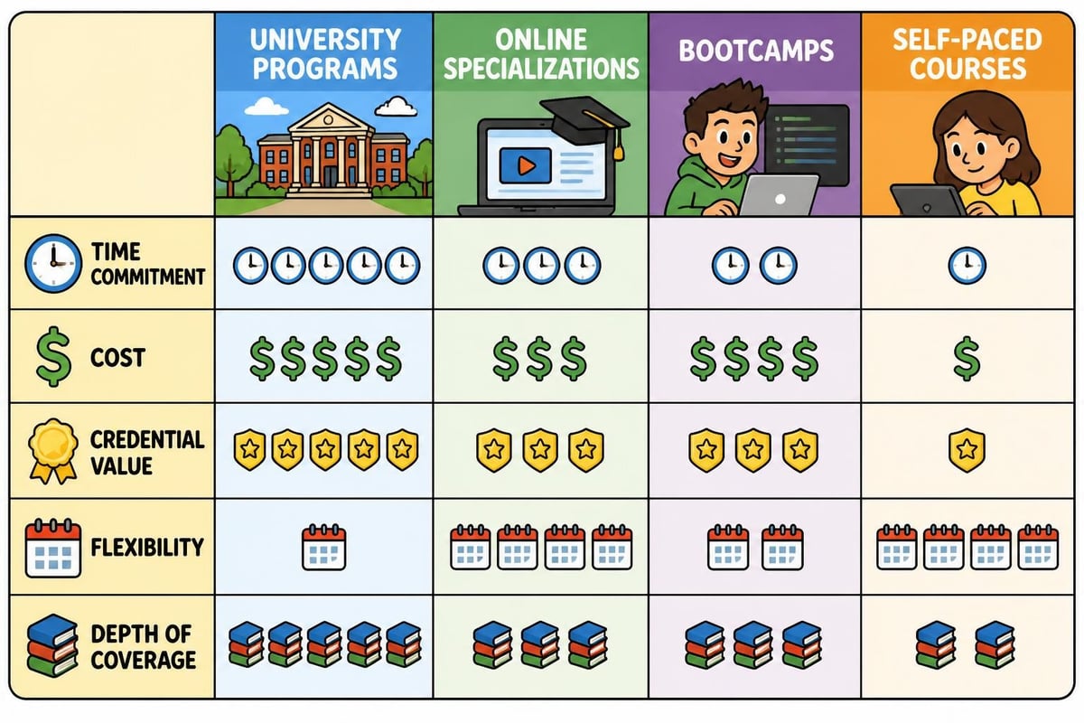 Learning path comparison