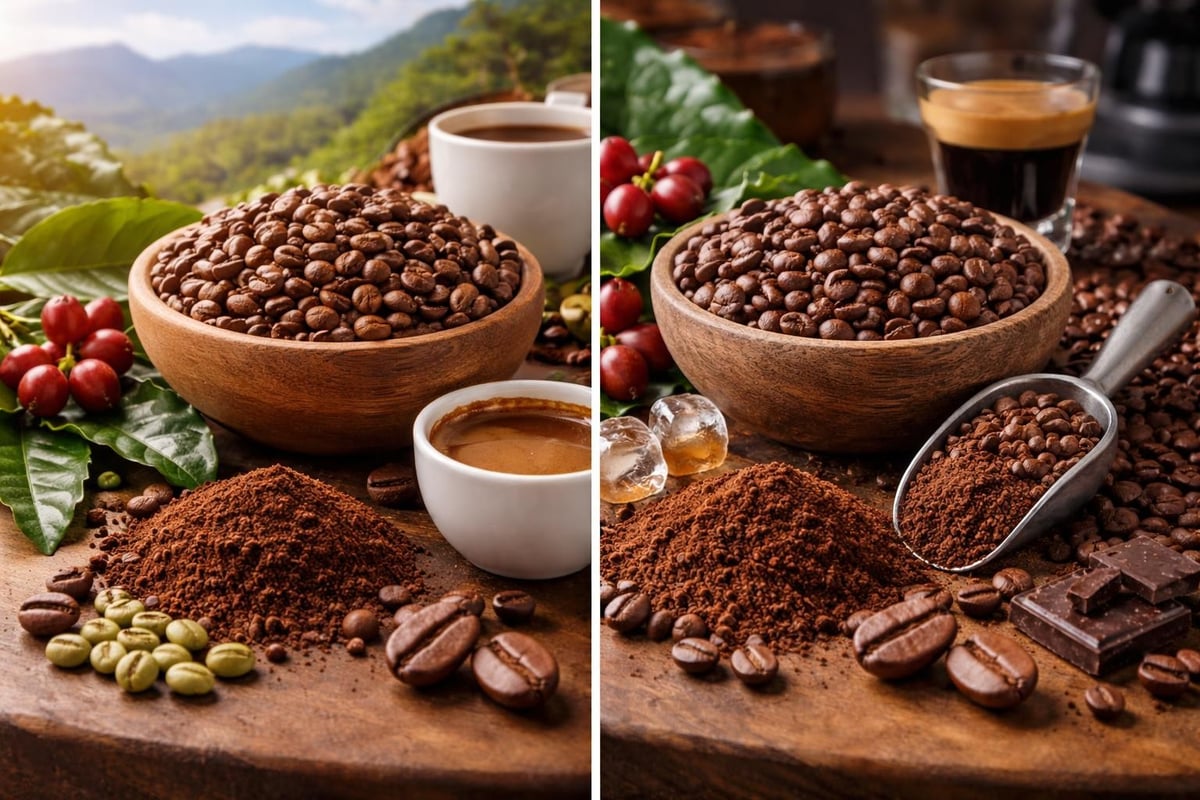 Comparaison Arabica et Robusta