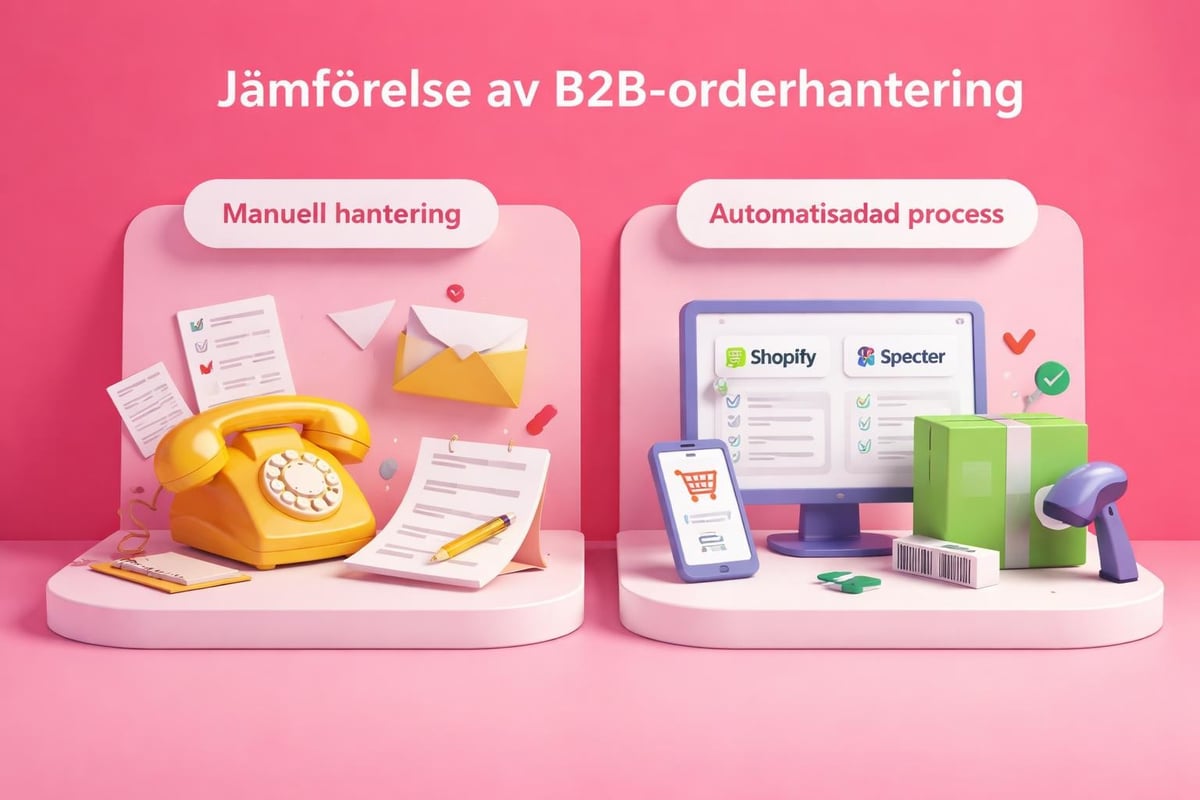 B2B orderprocess jämförelse