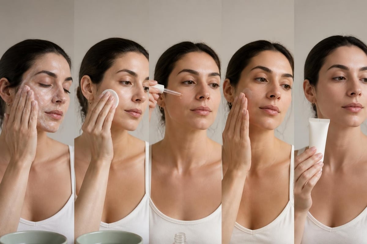Sustainable skincare routine building blocks