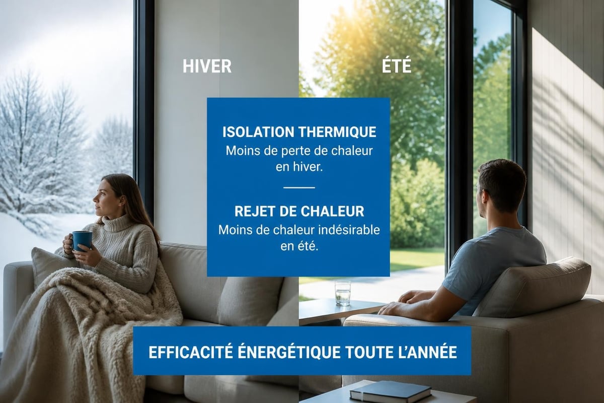 Économies énergie film verre