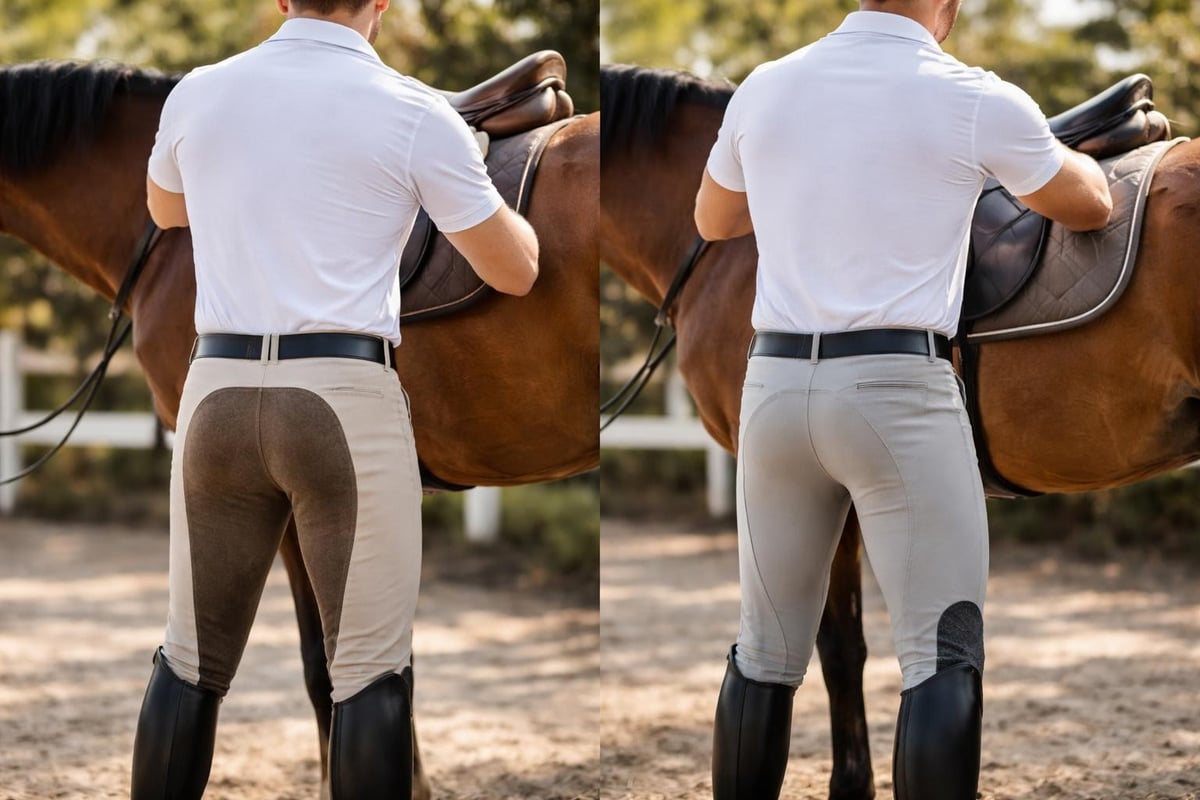 Grip patterns in riding pants